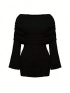 Elyanne | Robe Mini Épaules Nues & Éclat Nocturne