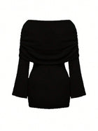Elyanne | Robe Mini Épaules Nues & Éclat Nocturne