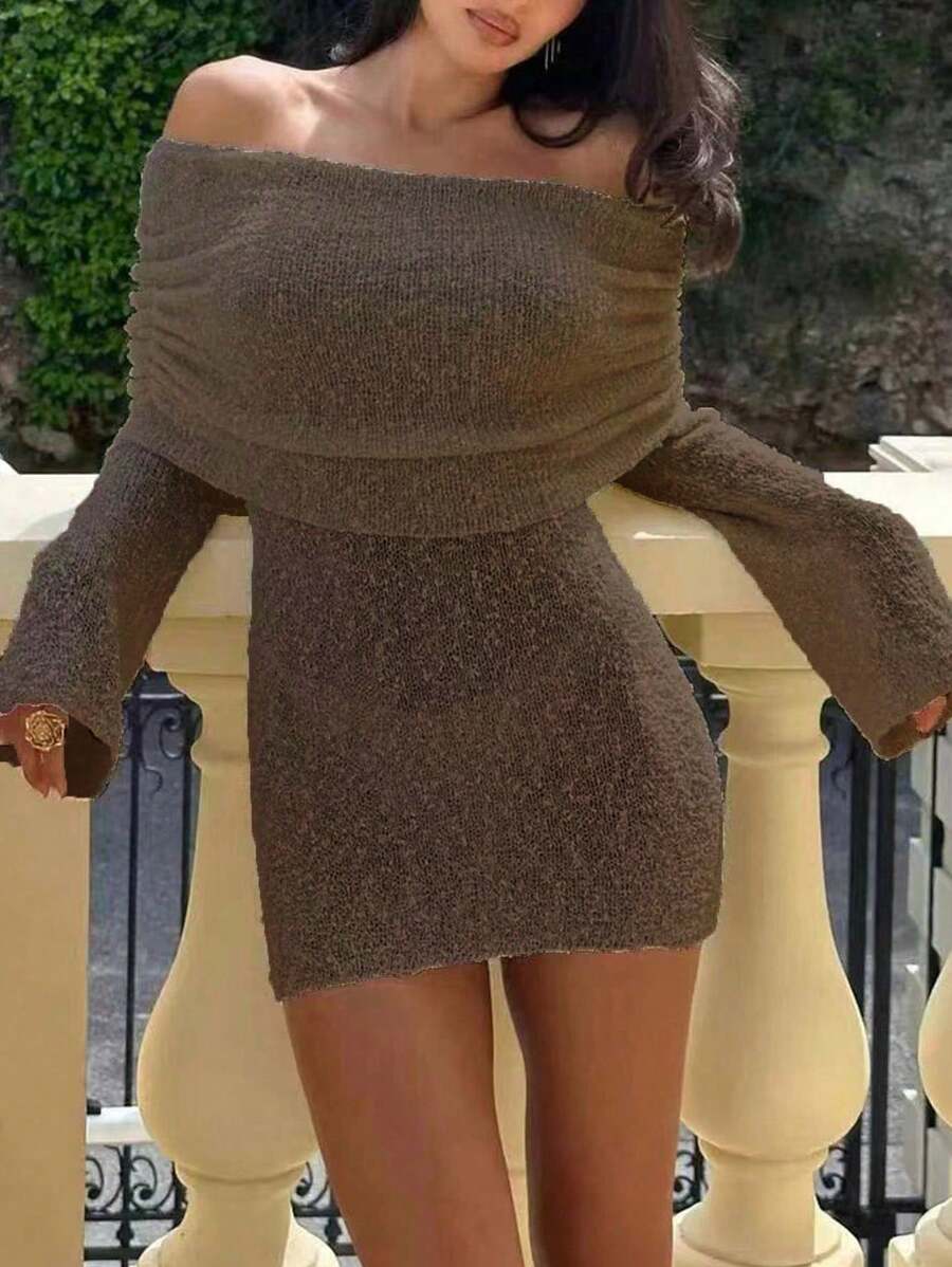 Elyanne | Robe Mini Épaules Nues & Éclat Nocturne
