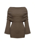 Elyanne | Robe Mini Épaules Nues & Éclat Nocturne