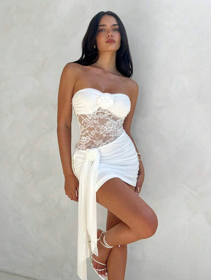 Léna | Robe Fleurie & Élégance Nocturne