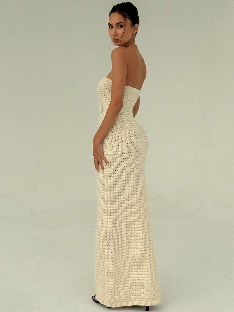 Maïa | Robe Maxi Maille & Taille Sculptée