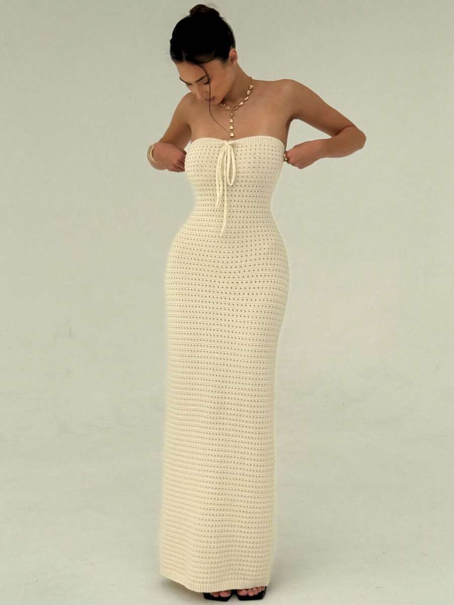 Maïa | Robe Maxi Maille & Taille Sculptée