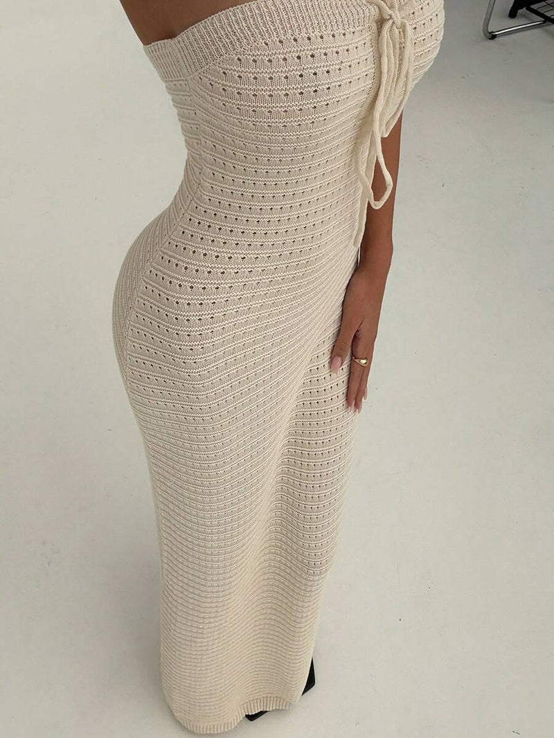 Maïa | Robe Maxi Maille & Taille Sculptée