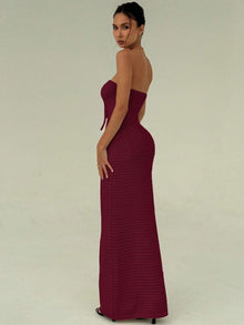 Maïa | Robe Maxi Maille & Taille Sculptée