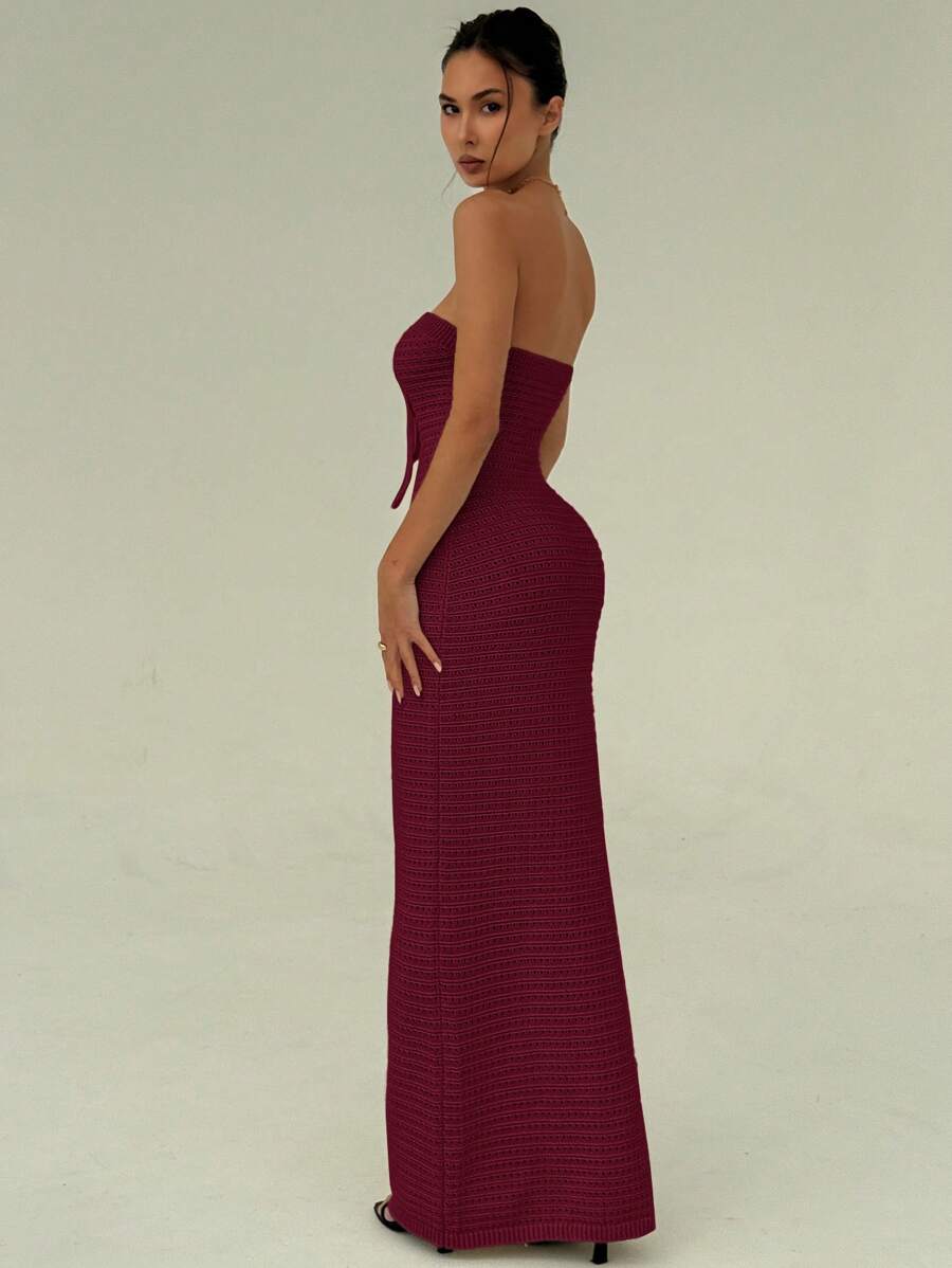 Maïa | Robe Maxi Maille & Taille Sculptée