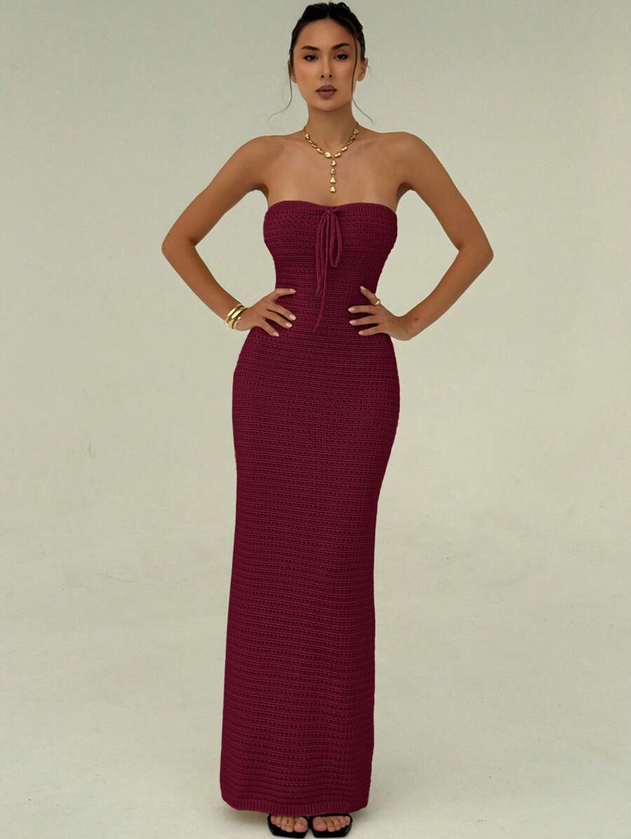 Maïa | Robe Maxi Maille & Taille Sculptée