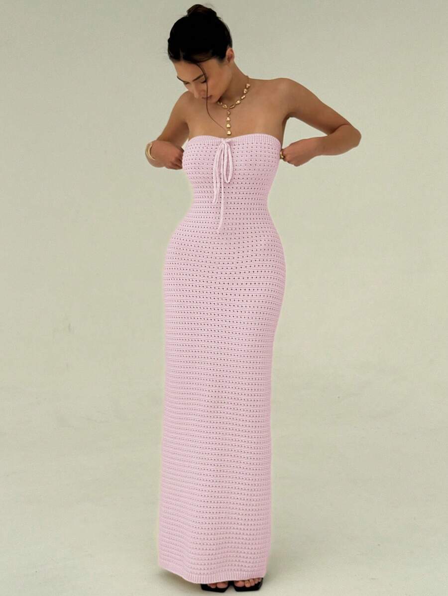 Maïa | Robe Maxi Maille & Taille Sculptée