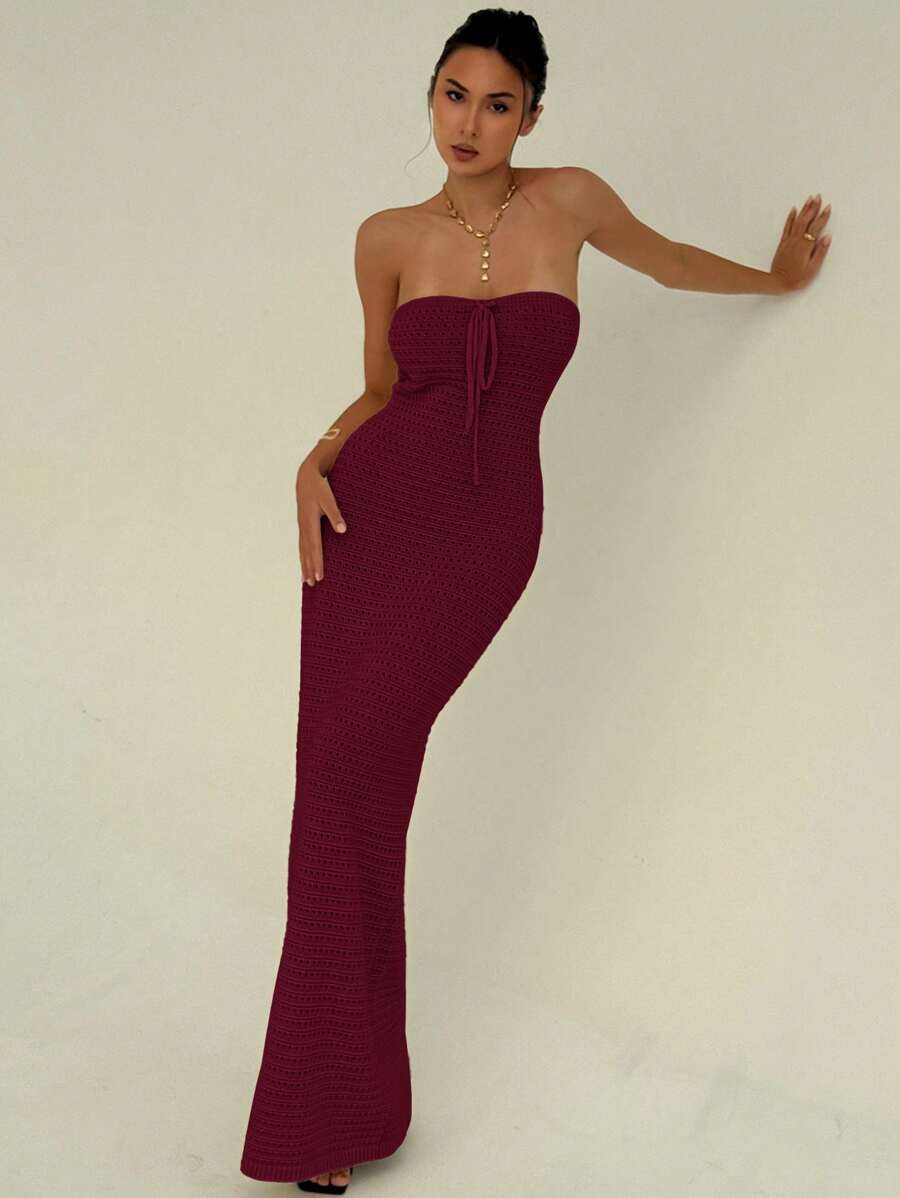 Maïa | Robe Maxi Maille & Taille Sculptée