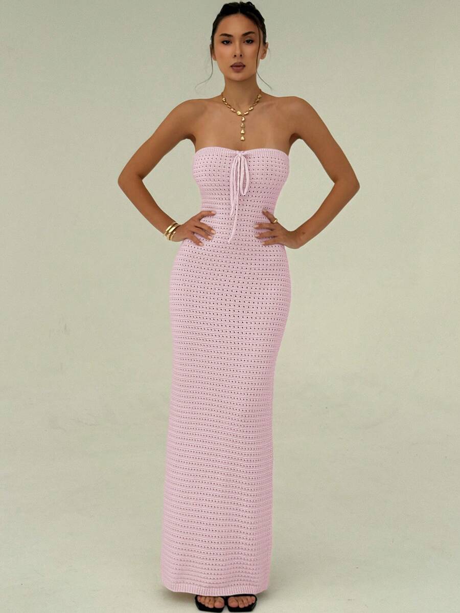 Maïa | Robe Maxi Maille & Taille Sculptée