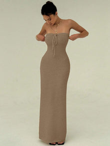 Maïa | Robe Maxi Maille & Taille Sculptée