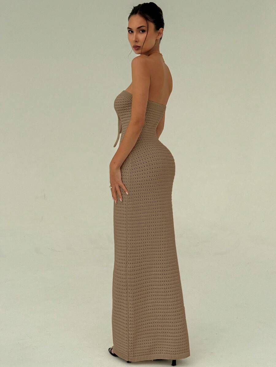 Maïa | Robe Maxi Maille & Taille Sculptée