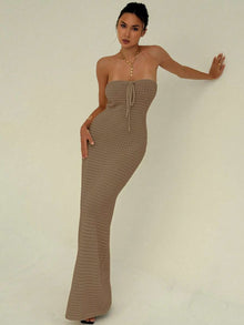 Maïa | Robe Maxi Maille & Taille Sculptée