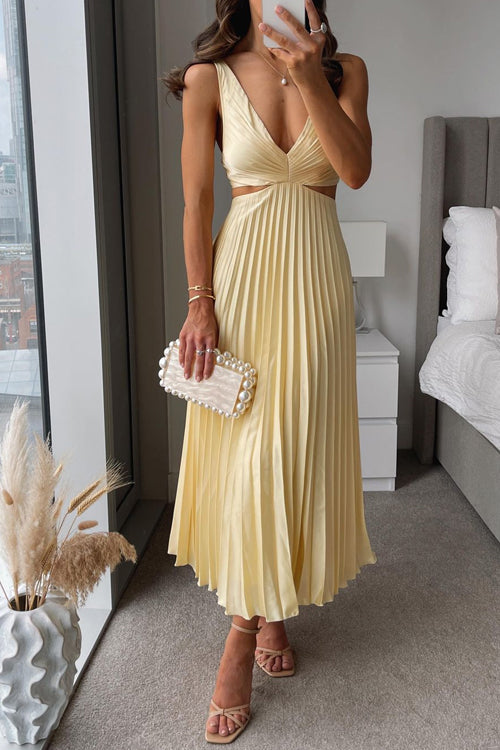 Léna | Robe Plissée & Élégance Solaire