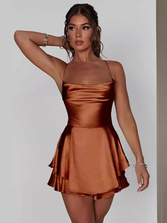 Alizée | Robe Unie Dos Nu à Bretelles