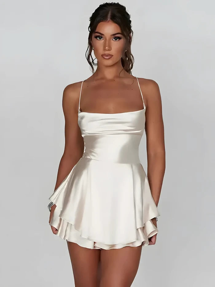 Alizée | Robe Unie Dos Nu à Bretelles
