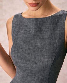 Melanie | Robe Mini Sans Manches à Col Bateau
