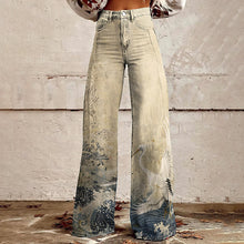 Capucine | Pantalon Large à Motif Jardin Rétro