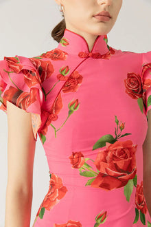 Meilin | Robe Maxi Fleurie Style Cheongsam