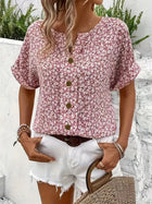 Jelena - Haut Floral Estival Élégant