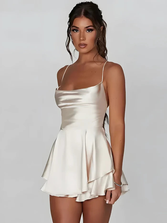 Alizée | Robe Unie Dos Nu à Bretelles