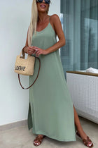 Myriam | Robe Maxi Unie Dos Nu à Bretelles