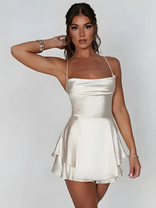 Alizée | Robe Unie Dos Nu à Bretelles