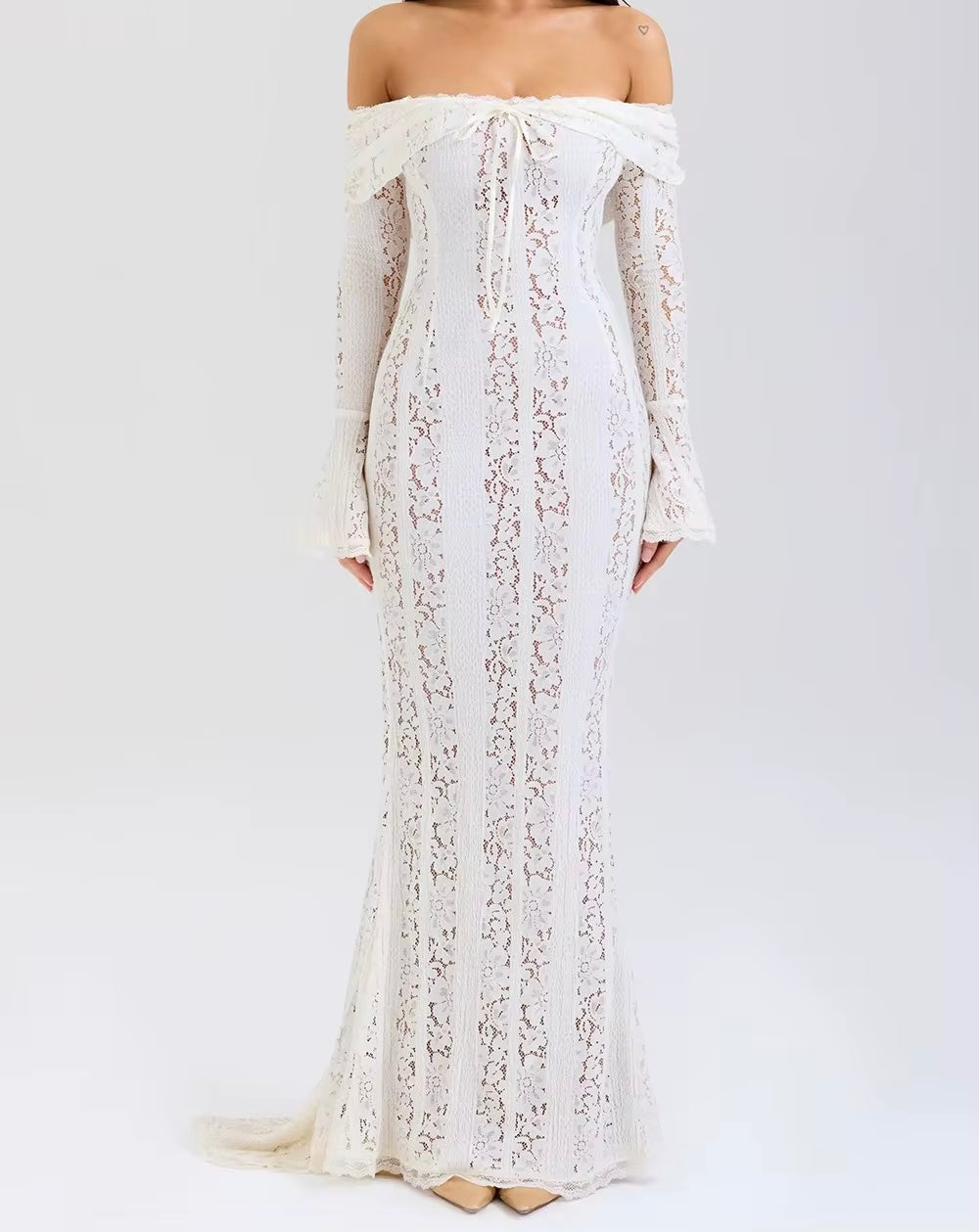 Eline | Robe Sirène En Dentelle & Allure Bohème