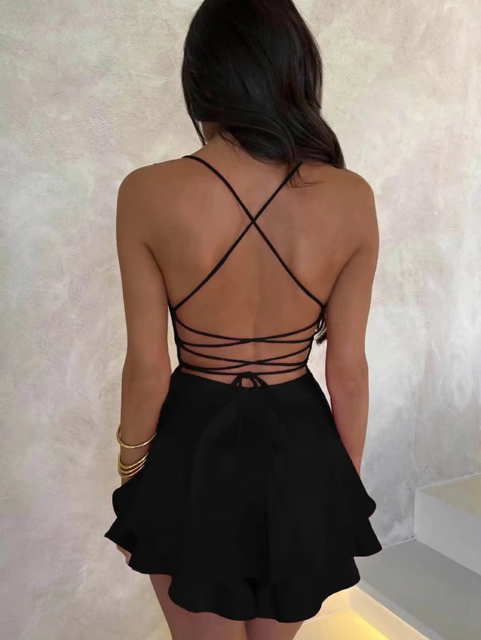 Alizée | Robe Unie Dos Nu à Bretelles