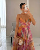 Elody | Robe Maxi Élégante à Imprimé Floral