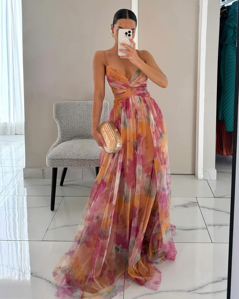 Elody | Robe Maxi Élégante à Imprimé Floral