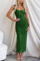 Lina | Robe Maxi Froncée en Tulle