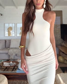 Camille | Robe Sans Manches Évidée