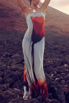 Lilou | Robe Maxi Tulipes Abstraites