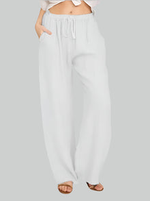 Clara | Pantalon Large en Lin et Coton