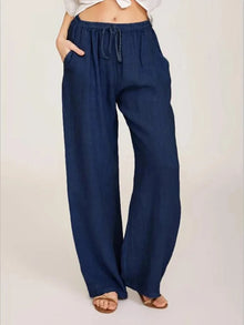 Clara | Pantalon Large en Lin et Coton