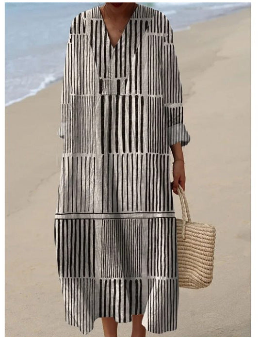 Robe Vintage À Imprimé Ethnique