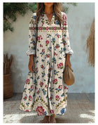Robe Vintage À Imprimé Ethnique
