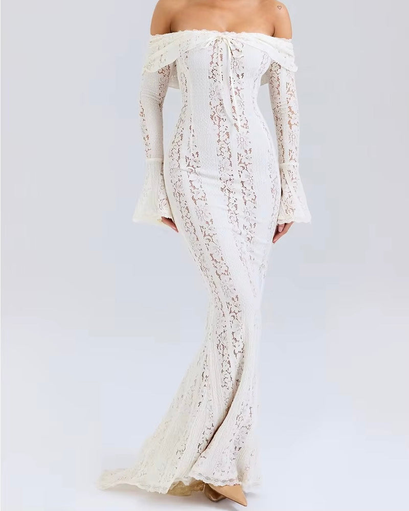 Eline | Robe Sirène En Dentelle & Allure Bohème