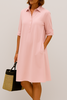 Elodie - Robe chemise à boutons