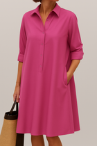 Elodie - Robe chemise à boutons