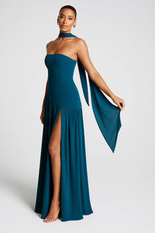 Leonie | Robe Drapée & Fente Audacieuse