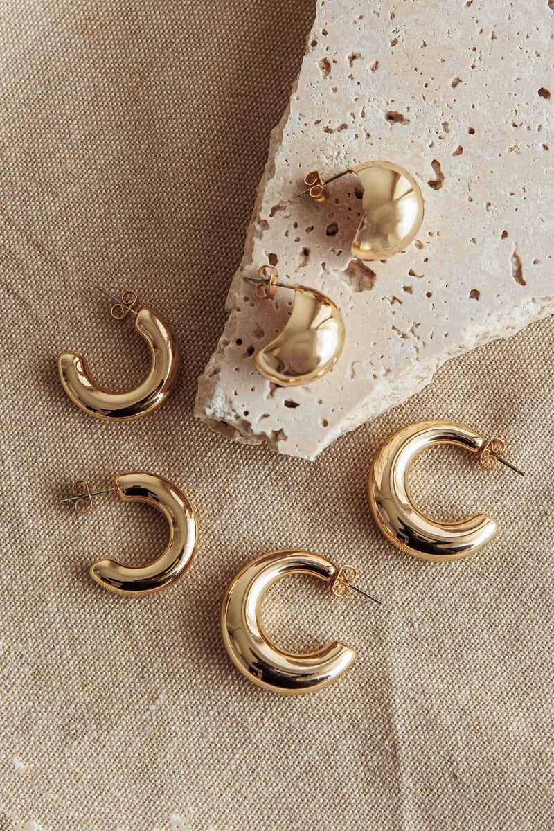 Ensemble de Boucles d'Oreilles Chunky Casper Or