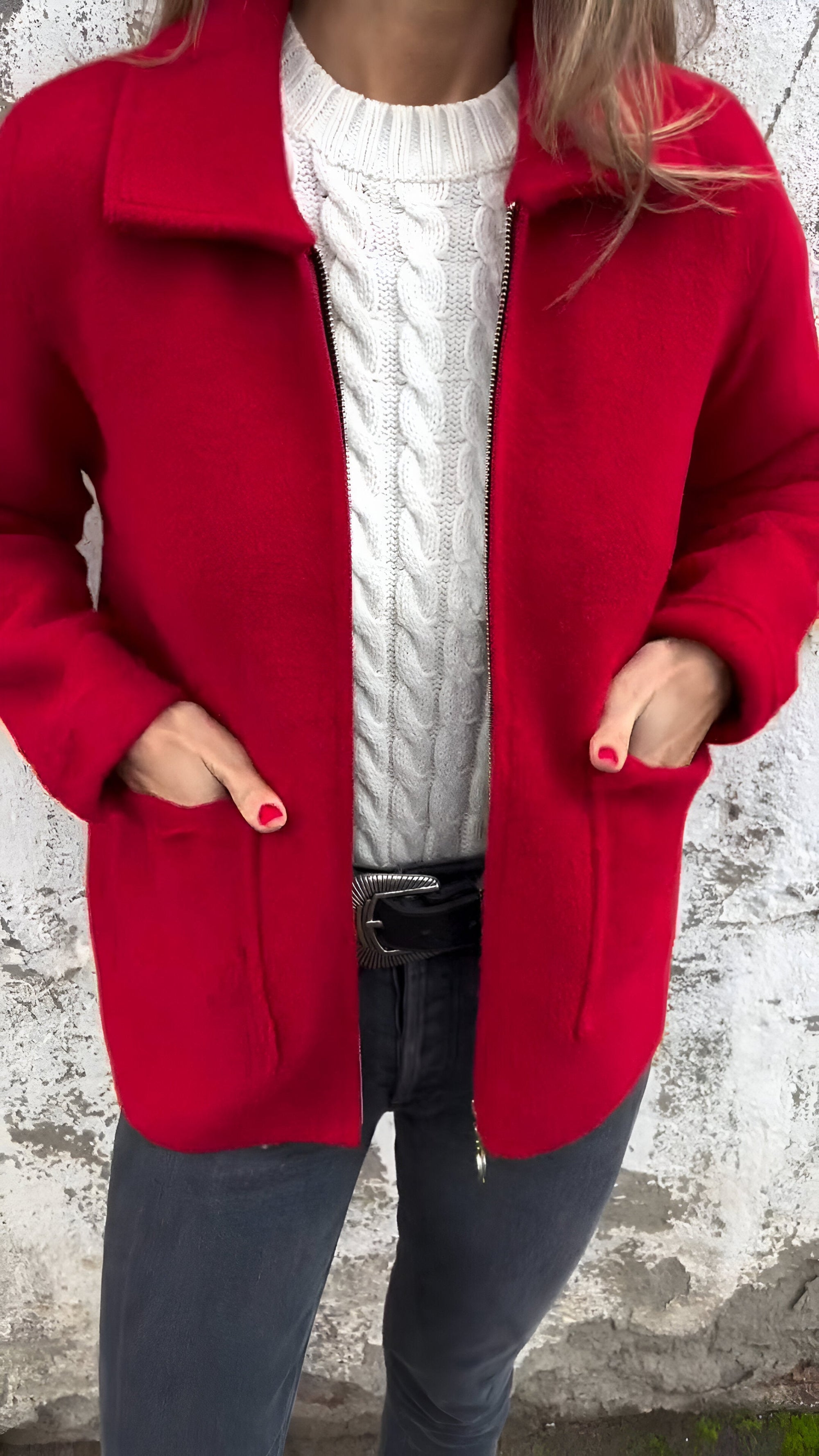 Sutton™ | Veste Élégante à Col Revers avec Fermeture Éclair