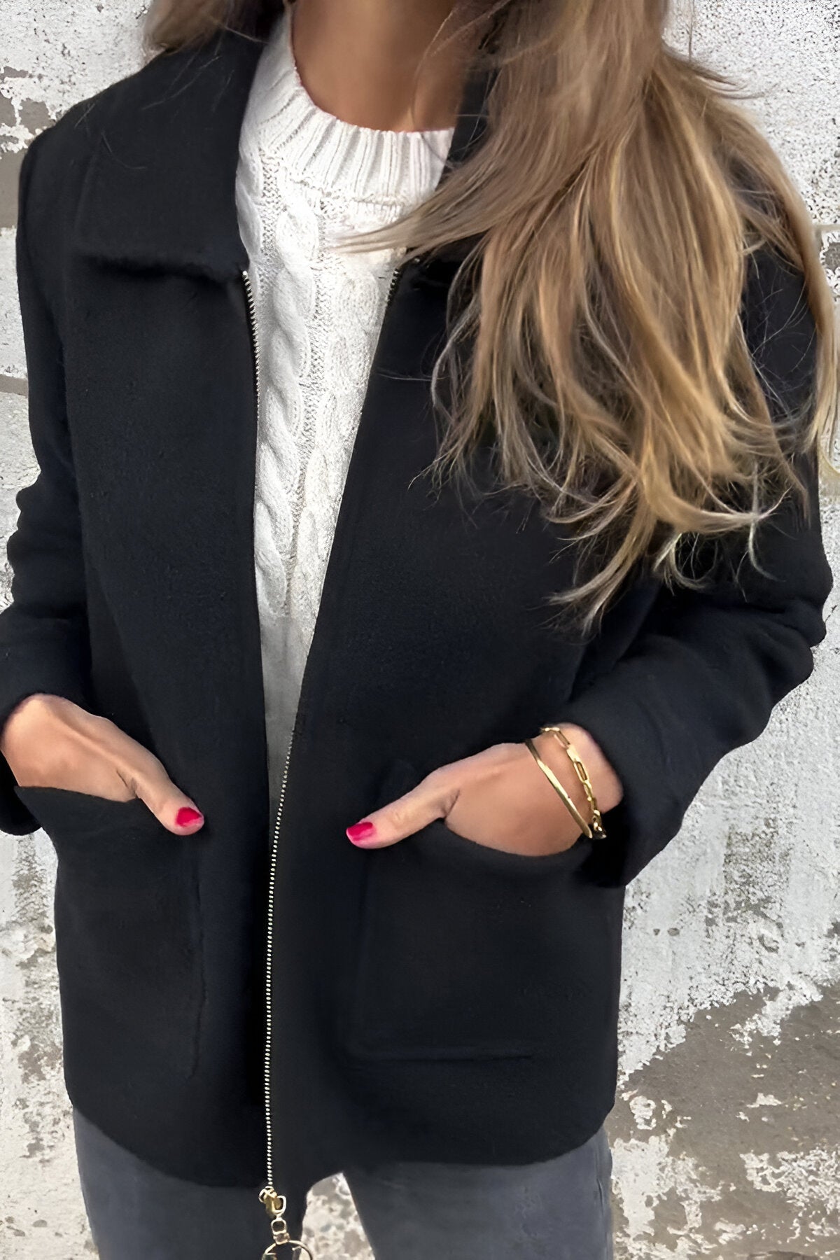 Sutton™ | Veste Élégante à Col Revers avec Fermeture Éclair
