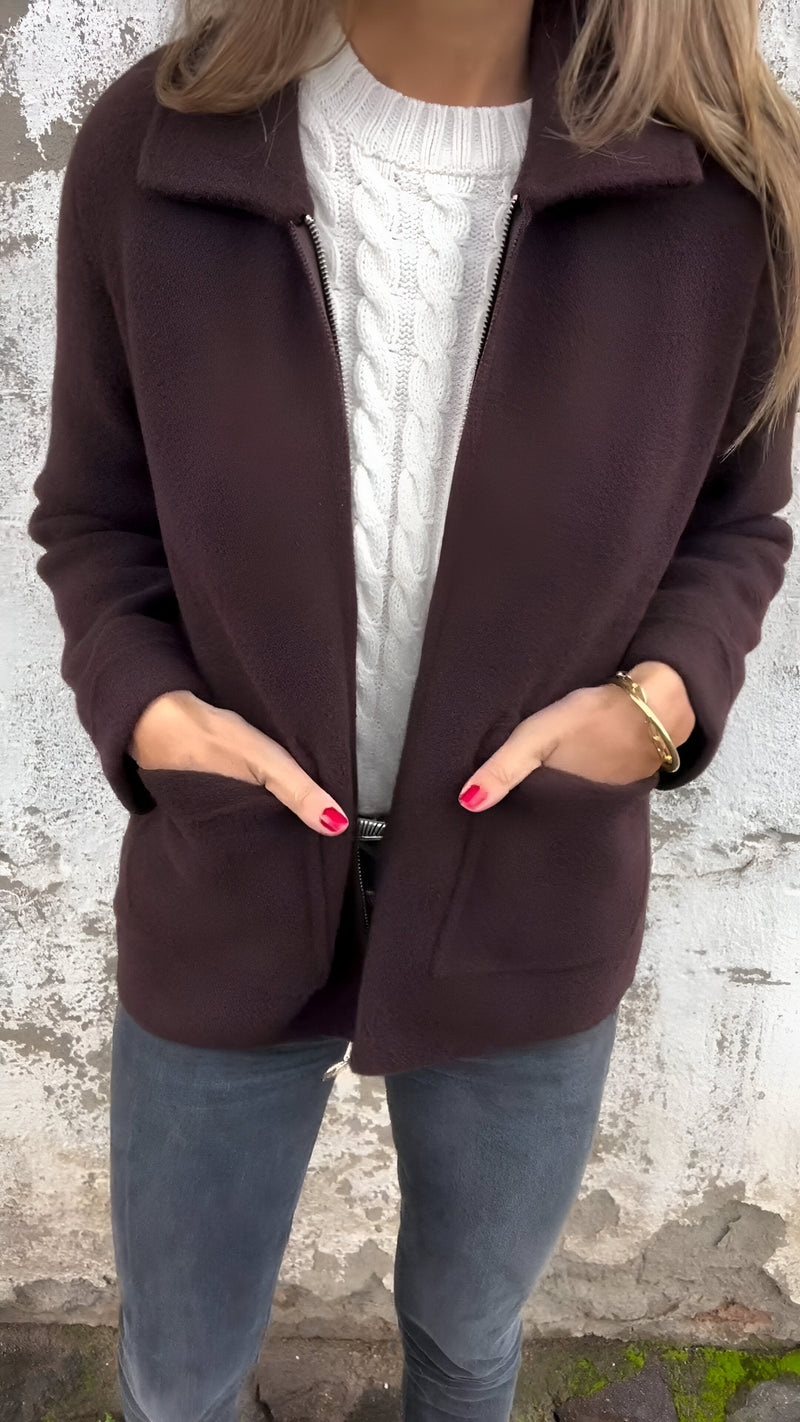 Sutton™ | Veste Élégante à Col Revers avec Fermeture Éclair