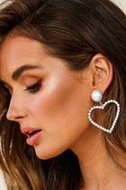 Boucles d'oreilles cœur en diamants Valentine Argent