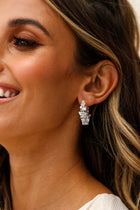 Boucles d'oreilles en pierre polie transparente Hartley