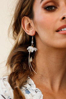 Boucles d'oreilles à perles en cascade Willah Blanches
