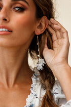 Boucles d'oreilles à perles en cascade Willah Blanches